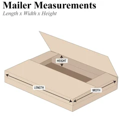 New Unbranded 12 1/8" x 9 1/8" x 1" Easy-Fold Mailers, Kraft, 50/Bundle (M1291K)