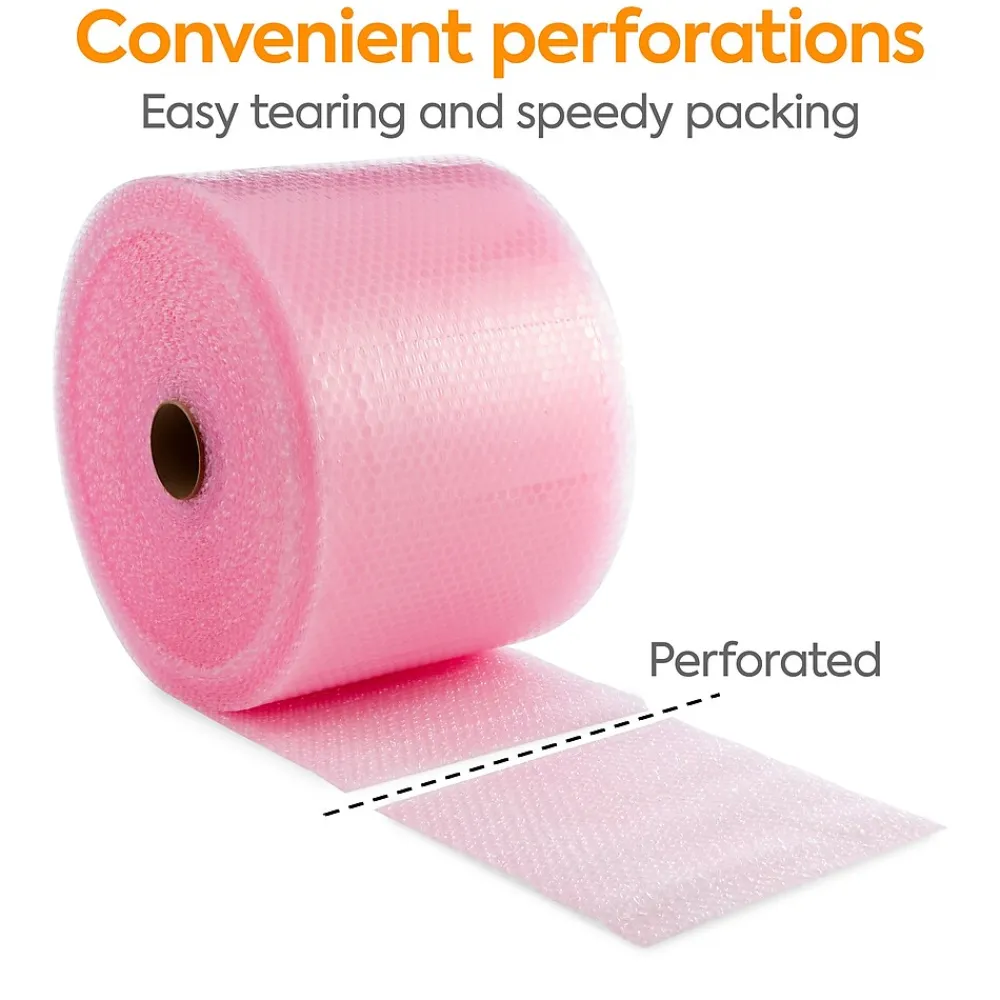 Best Staples 3/16" Antistatic UPS Approved Bubble Roll, Anti-Static, 12" x 175' (4072825)