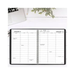 2025 Planners|AT-A-GLANCE 2025 8.25" x 11" Weekly Appointment Book, Faux Leather Cover, Black (70-950-05-25)