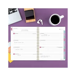 Academic Planners|AT-A-GLANCE 2024-2025 BADGE Floral 8.5" x 11" Academic Weekly & Monthly Planner, Plastic Cover, Multicolor (1710F-905A-25)