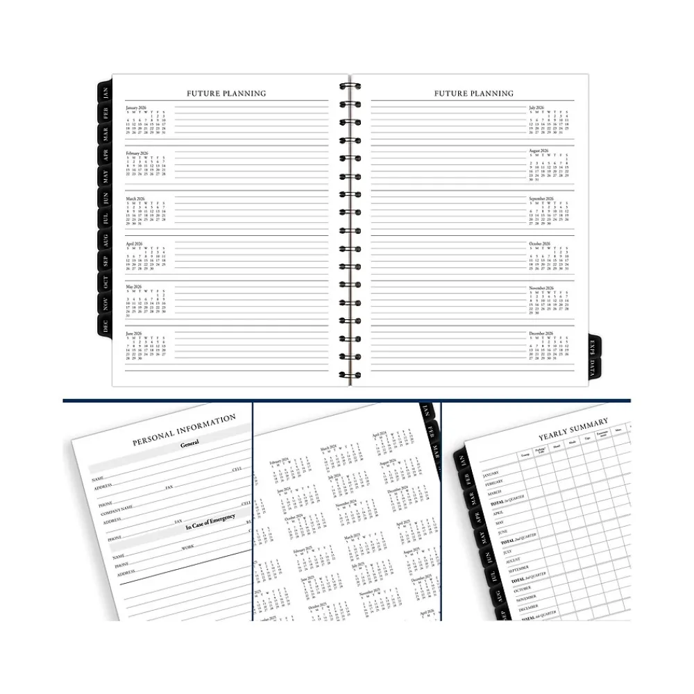 Calendars & Planners Refills|AT-A-GLANCE 2025 Executive 8.75" x 6.5" Weekly & Monthly Appointment Book Refill, White/Black (70-908-10-25)