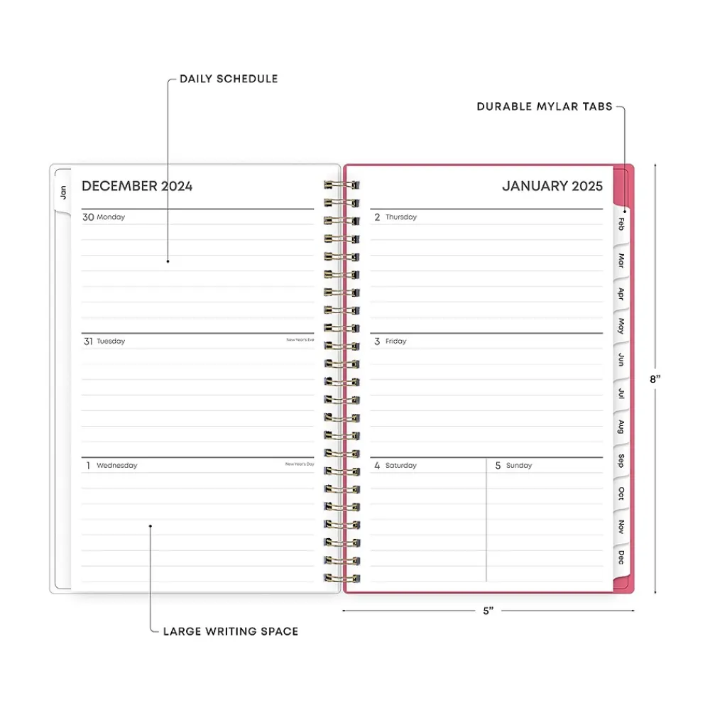 2025 Planners|Blue Sky 2025 Amalia 5" x 8" Weekly & Monthly Planner, Plastic Cover, Multicolor (148768-25)