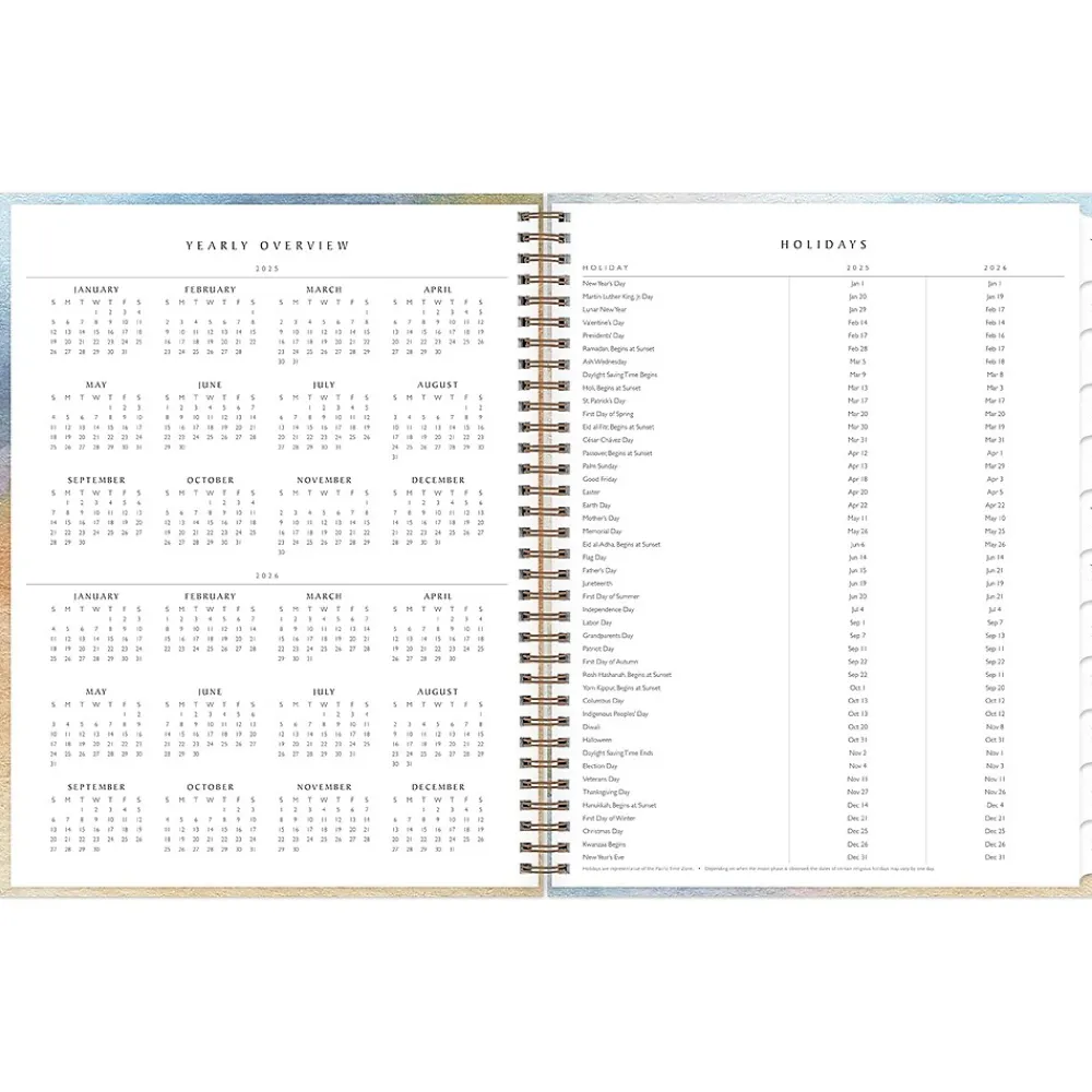 2025 Planners|Blue Sky 2025 Andreo 8.5" x 11" Weekly & Monthly Planner, Paperboard Cover, Blue/Yellow (137948-25)