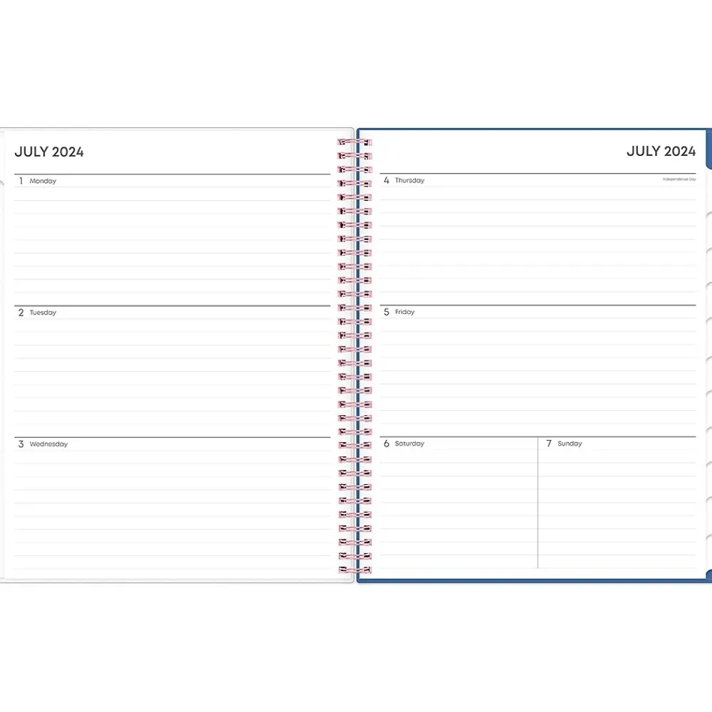 Academic Planners|Blue Sky 2024-2025 Brandice 8.5" x 11" Academic Weekly & Monthly Planner, Plastic Cover, Multicolor (146847)