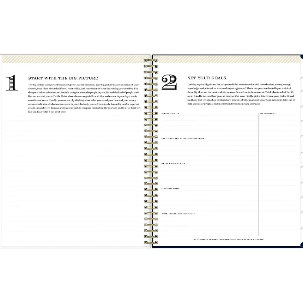 Academic Planners|Blue Sky 2024-2025 Day Designer Peyton Navy 8.5" x 11" Academic Weekly & Monthly Planner, Plastic Cover, Multicolor