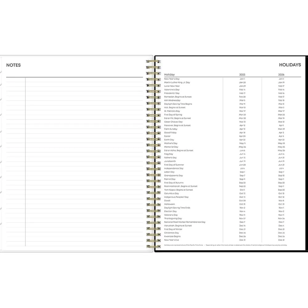 2025 Planners|Blue Sky 2025 Laina Dark 8.5" x 11" Weekly & Monthly Planner, Plastic Cover, Green/Black (148231)