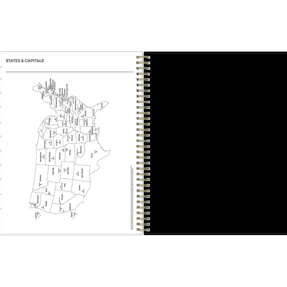 2025 Planners|Blue Sky 2025 Laina Dark 8.5" x 11" Weekly & Monthly Planner, Plastic Cover, Green/Black (148231)