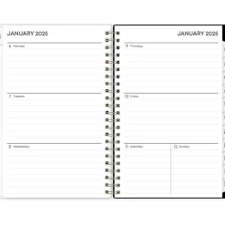 2025 Planners|Blue Sky 2025 Leafy Lounge 5" x 8" Weekly & Monthly Planner, Plastic Cover, Green/Gray (147931)