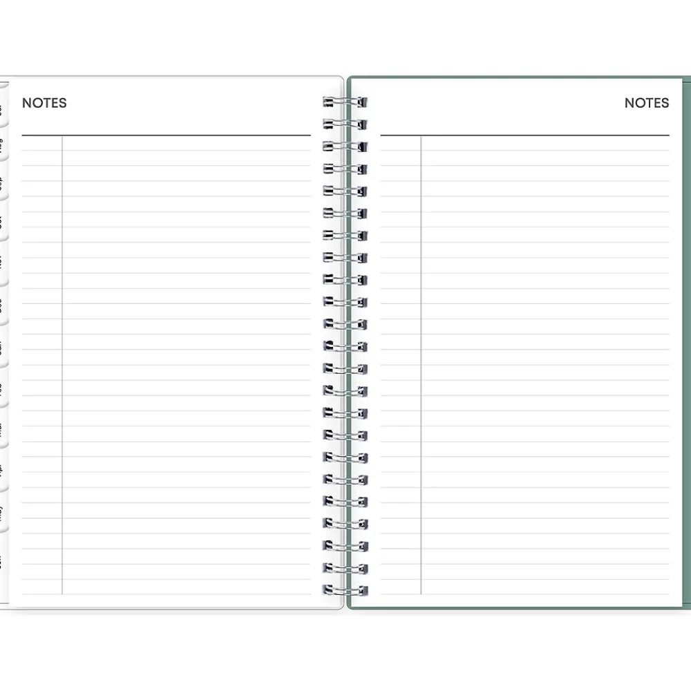 Academic Planners|Blue Sky 2024-2025 Maquilla 5" x 8" Academic Weekly & Monthly Planner, Plastic Cover, Mint Green/White (144966)