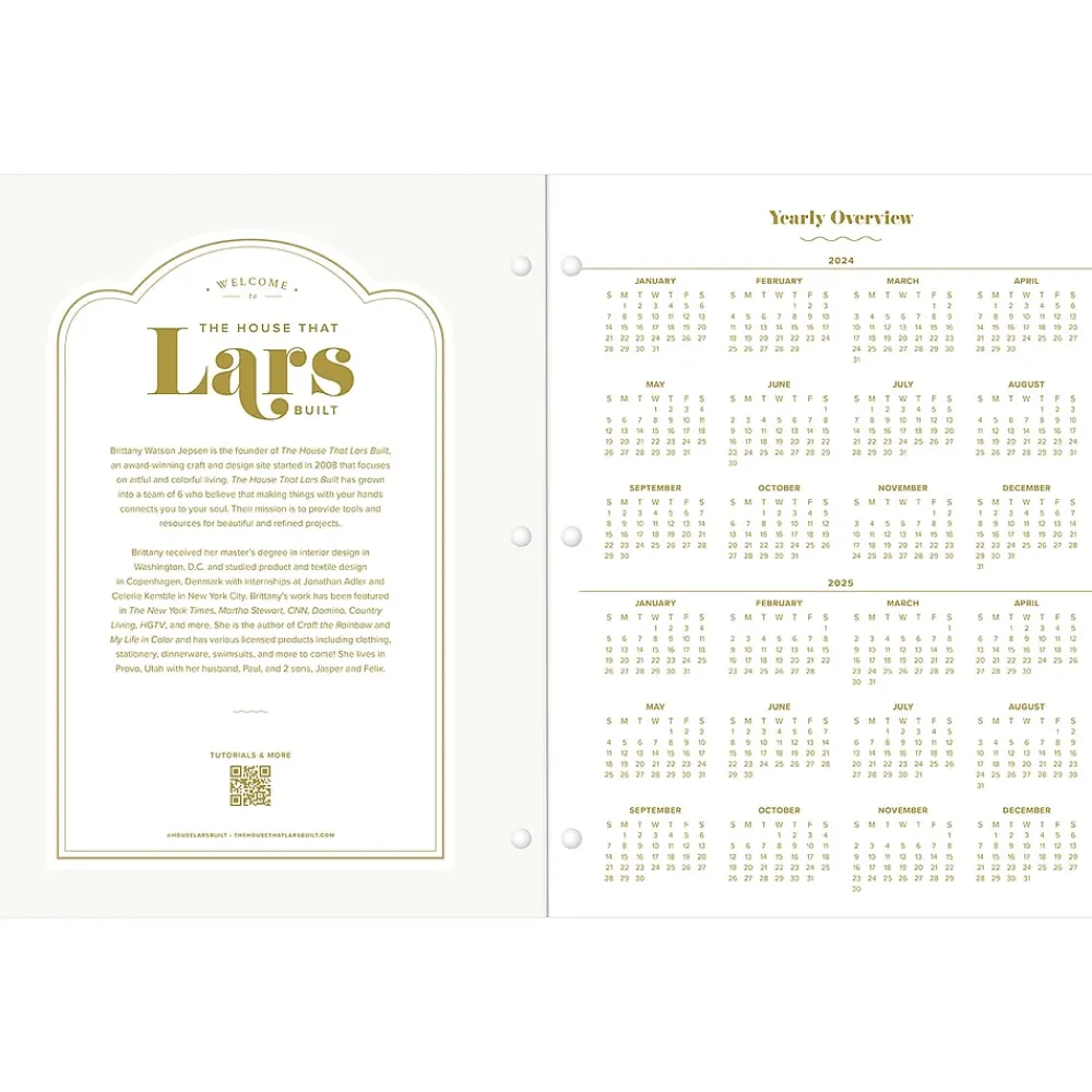 Academic Planners|Blue Sky 2024-2025 The House That Lars Built Aster 8.5" x 11" Academic Monthly Planner, Paper Cover, Multicolor (145925)