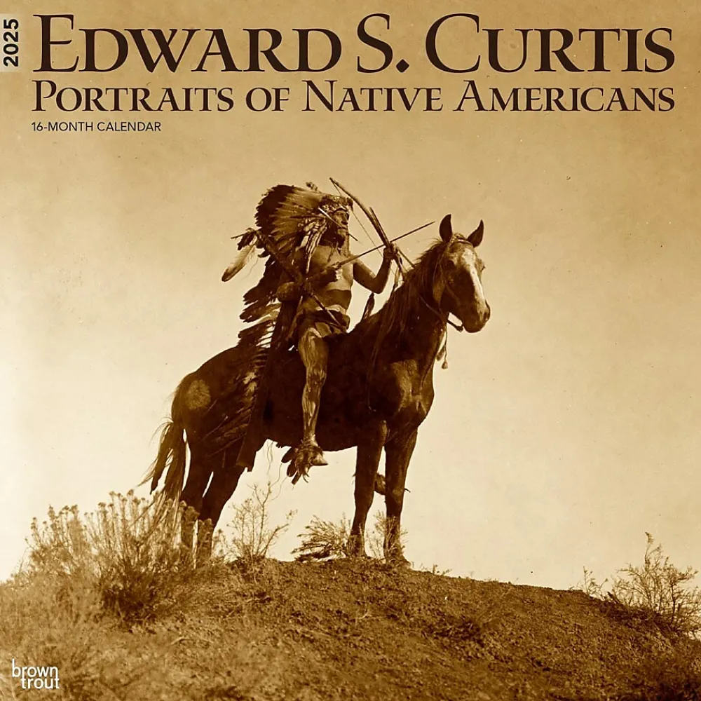 2025 Calendars|BrownTrout 2025 Edward S. Curtis Portraits of Native Americans 12" x 12" Monthly Square Wall Calendar (9781975474768)