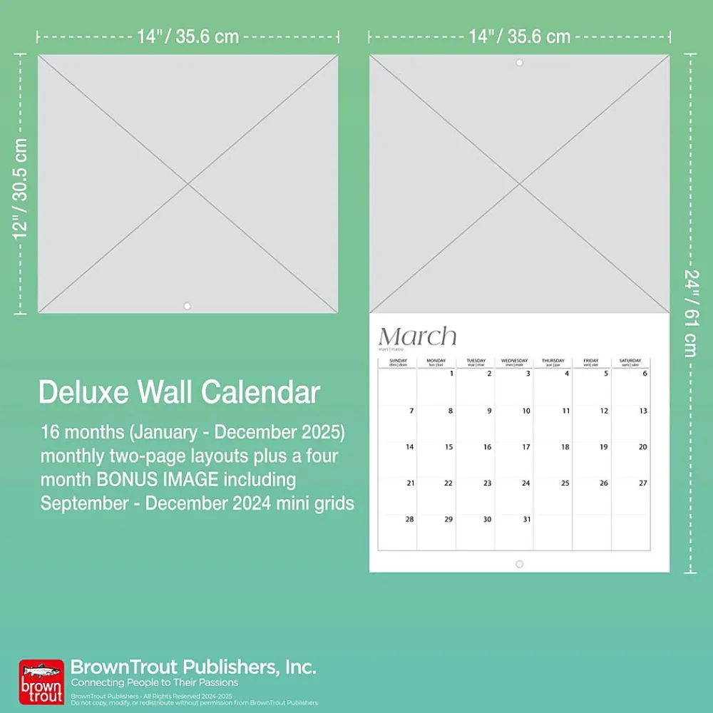 2025 Calendars|BrownTrout 2025 For the Love of Siberian Huskies 7" x 12" Monthly Wall Calendar (9781975473082)