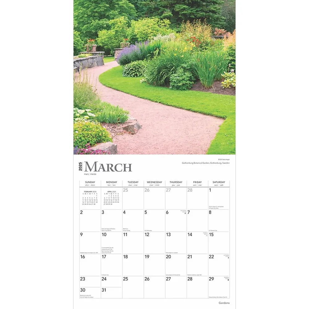 2025 Calendars|BrownTrout 2025 Gardens 12" x 12" Monthly Wall Calendar (9781975474829)