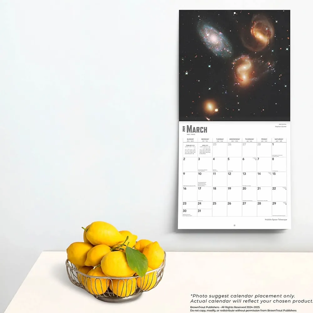 2025 Calendars|BrownTrout 2025 Hubble Space Telescope 12" x 12" Monthly Wall Calendar (9781975477172)