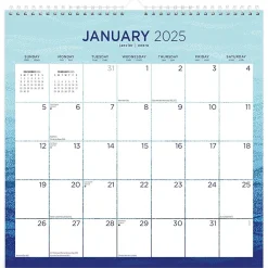 2025 Calendars|BrownTrout 2025 Seaside Currents 12" x 12" Monthly Square Wire-O Wall Calendar (9781975478506)