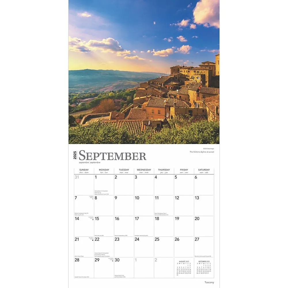 2025 Calendars|BrownTrout 2025 Tuscany 12" x 12" Monthly Wall Calendar (9781975476298)