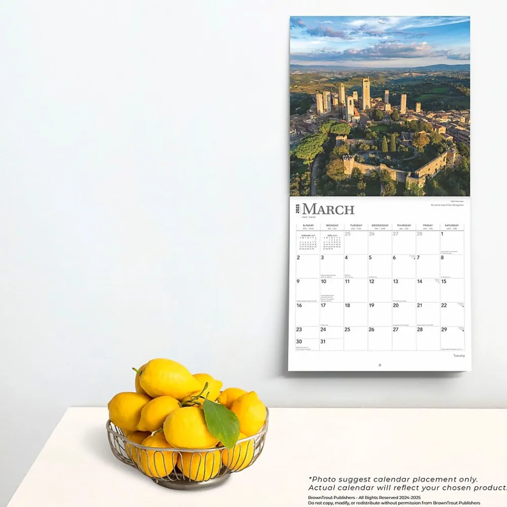 2025 Calendars|BrownTrout 2025 Tuscany 12" x 12" Monthly Wall Calendar (9781975476298)