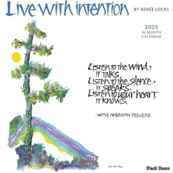 2025 Calendars|Brush Dance 2025 Live with Intention 12" x 12" Monthly Square Wall Calendar (9781975480011)