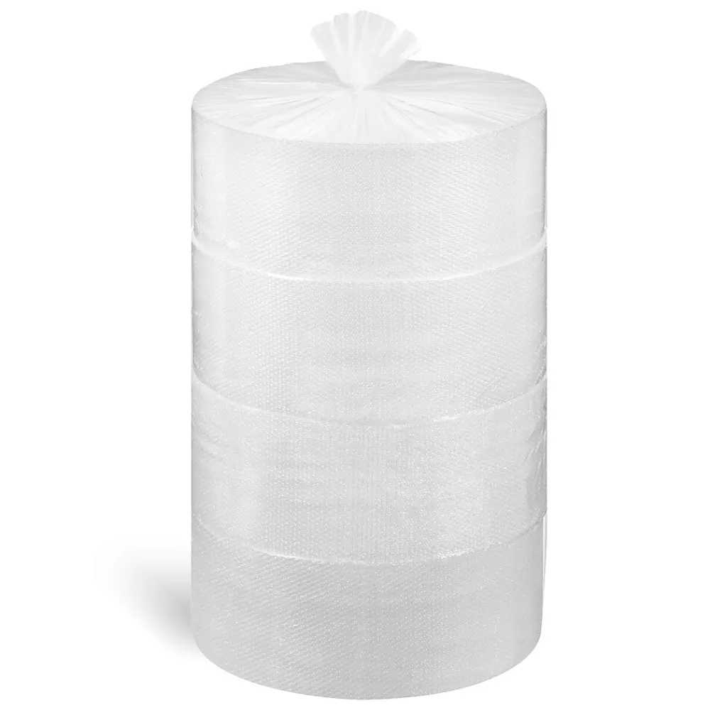 Clearance Staples 3/16" Bubble Roll, 12" x 500', Clear, 4/Bundle (ST57813)