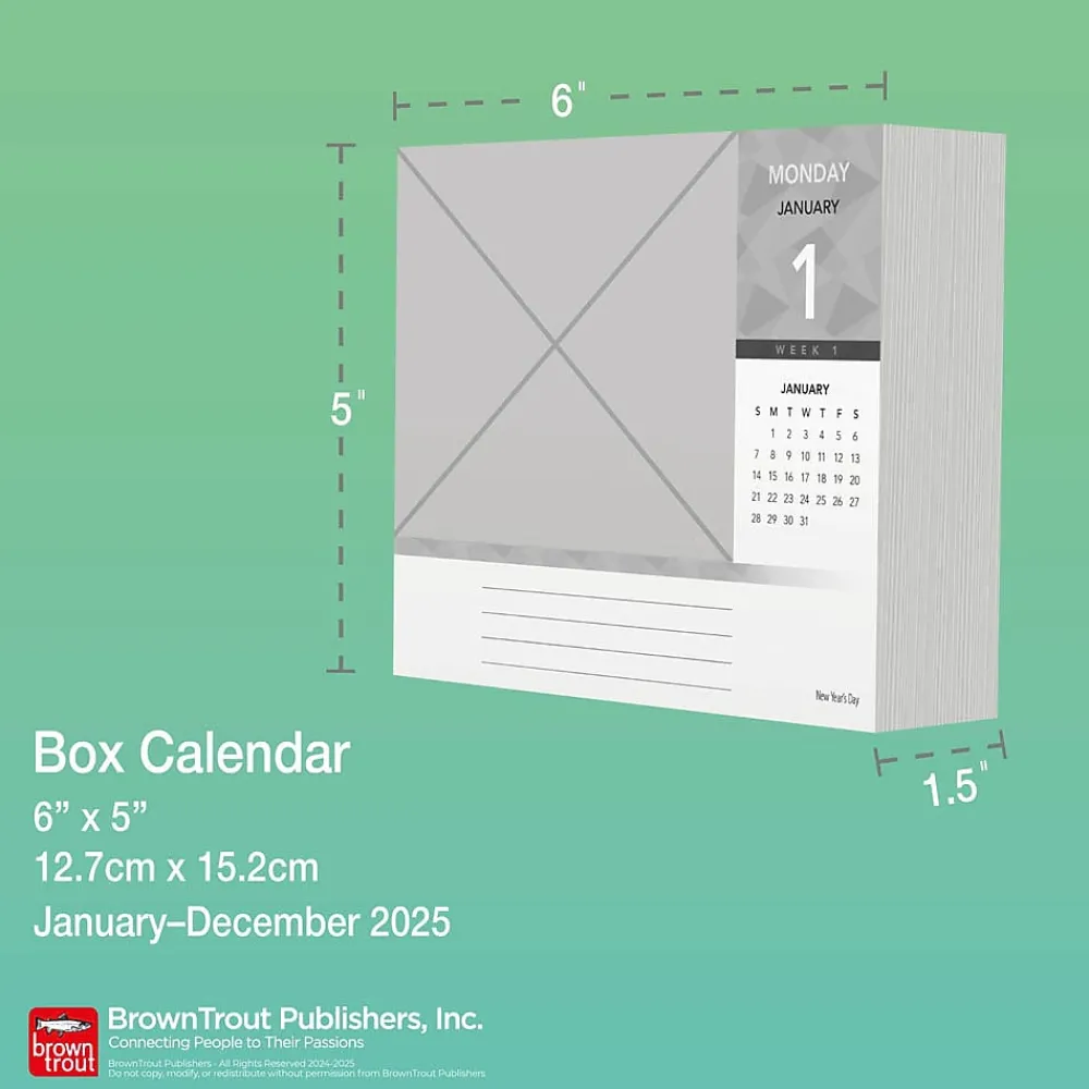 2025 Calendars|Cal Ink 2025 Brain Games 6" x 5" Day-to-Day Desktop Box Calendar (9781645915881)