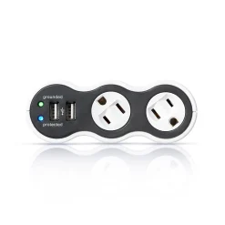 360 Electrical PowerCurve 2 Outlet Rotatable, 306 Joules (36053)