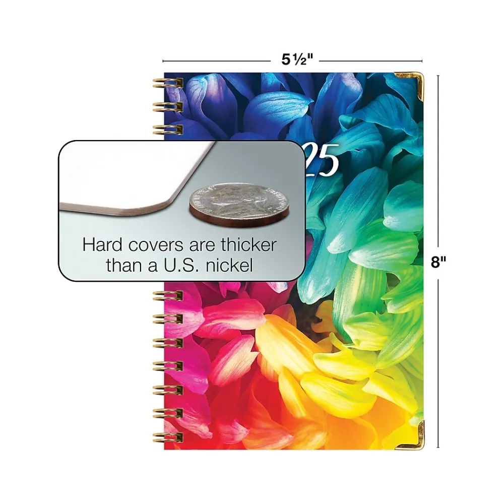 2025 Planners|Global Printed Products 2025 5.5" x 8" Calendar Year Weekly & Monthly Planner, Paperboard Cover, Multicolor (SPLS25-58-41)