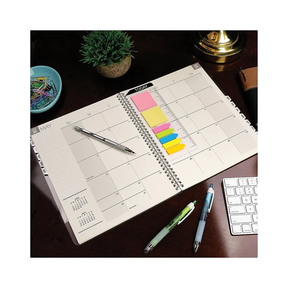2025 Planners|Global Printed Products 2025 8.5" x 11" Monthly Planner, Plastic Cover, Blue/Gold (SPLS25-8511M-F)