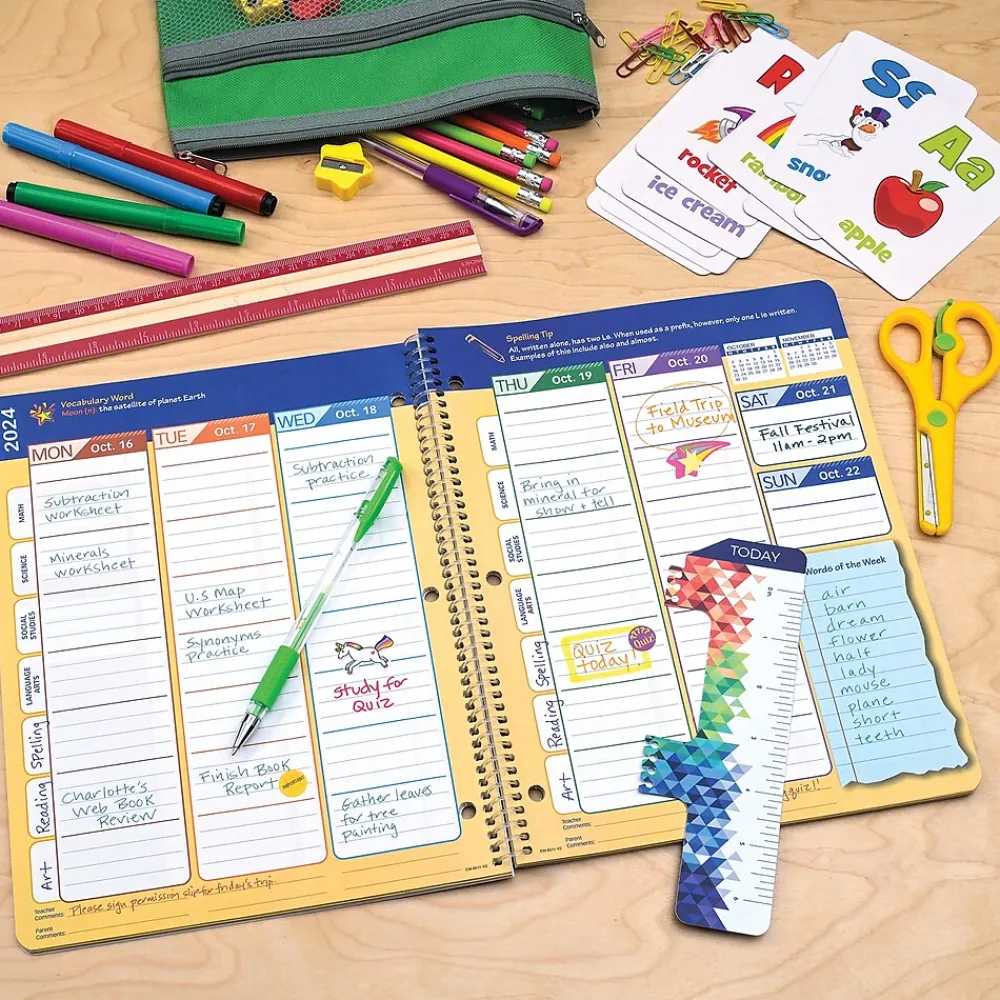Academic Planners|Global Printed Products 2024-2025 8.5" x 11" Academic Year Planner, Paper Cover, Multicolor (AY24EM851103-CP)
