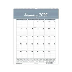 2025 Calendars|House of Doolittle 2025 Bar Harbor 12" x 17" Monthly Wall Calendar, White/Blue (332-25)