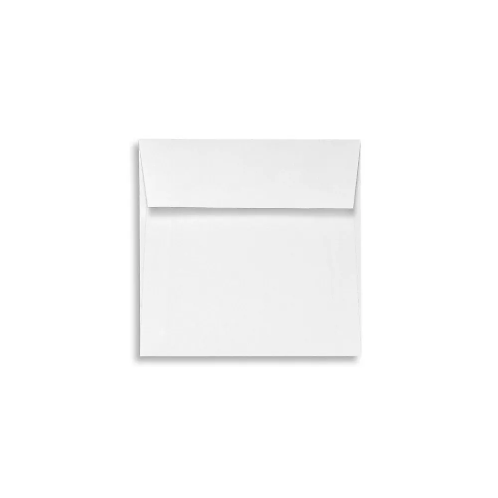 Sale LUX 80 lb 5 3/4" x 5 3/4" Recycled Peel & Press Square Envelopes, White, 50/Pack