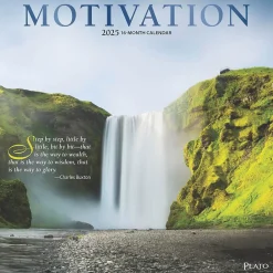 2025 Calendars|BrownTrout 2025 Plato Motivation 12" x 24" Monthly Square Wall Calendar, (9781975478834)