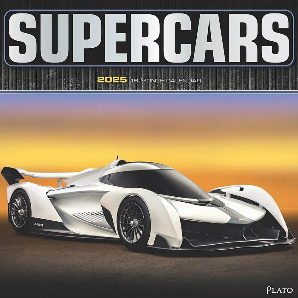 2025 Calendars|Plato 2025 Supercars 12" x 12" Monthly Wall Calendar (9781975480776)