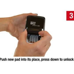 Stamps & Stamp Pads|2000 Plus Printer S 260 Faxed, Paid, Received, Entered Rectangle Date Stamps, Blue and Red Ink (065005)