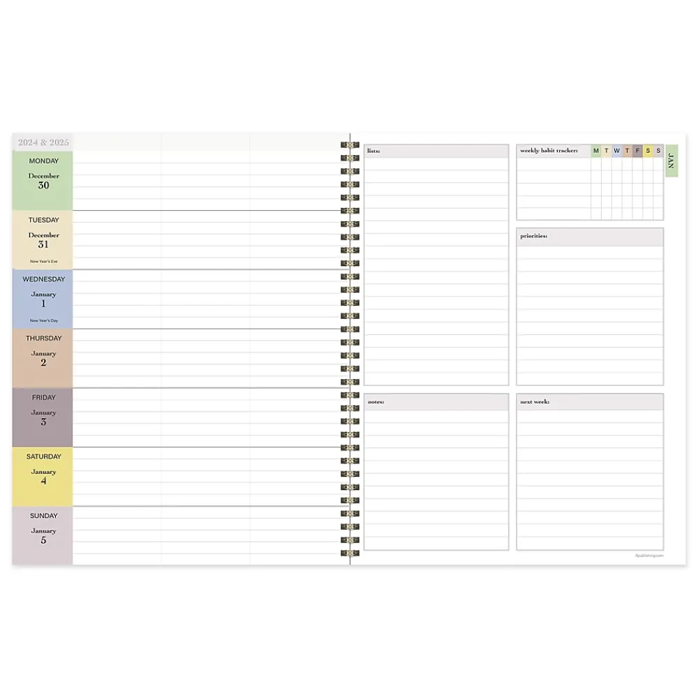 2025 Planners|TF Publishing 2025 9" x 11" Daphne Print Large Weekly Monthly Planner 25-9706