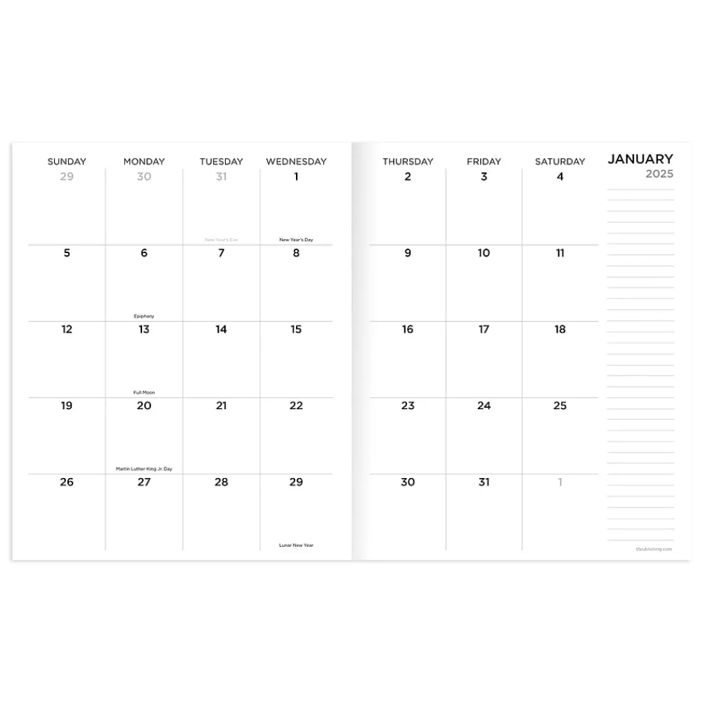 2025 Planners|TF Publishing 2025 6.5" x 8" Monthly Planner, Paperboard Cover, Floating Blue (25-4208)