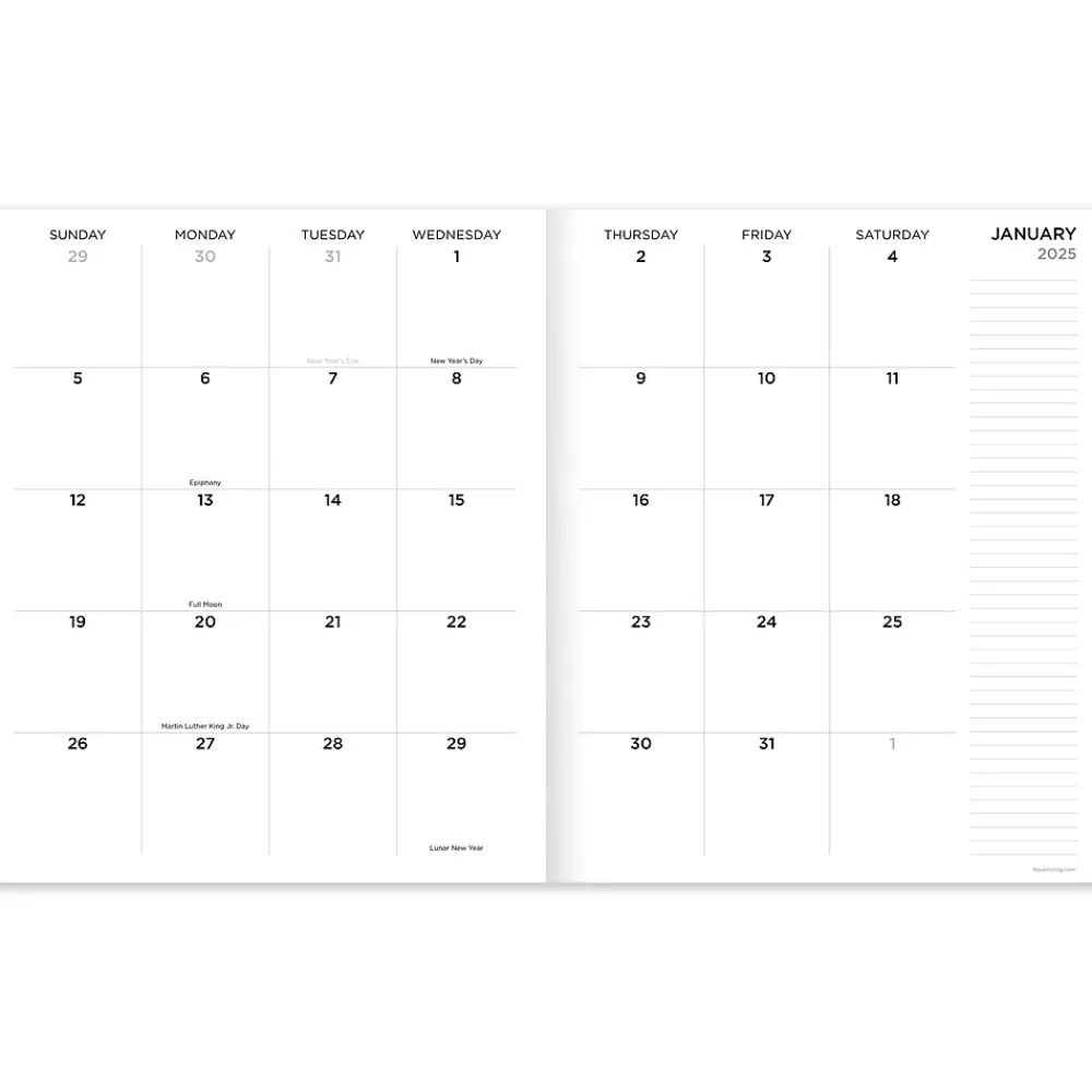 2025 Planners|TF Publishing 2025 9" x 11" Monthly Planner, Paperboard Cover, Lemon and Lavender (25-4710)