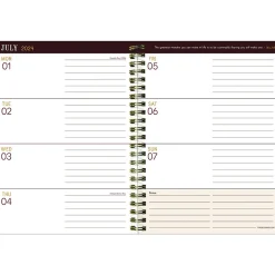 Academic Planners|TF Publishing 2024-2025 Bibliophile Series Mineral Fleur-De-Lis 6" x 8" Academic Weekly & Monthly Planner, Paperboard Cover