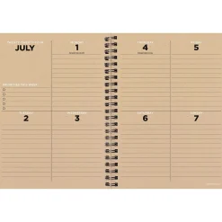 Academic Planners|TF Publishing 2024-2025 Elements Series Aspen Trees 6" x 8" Academic Weekly & Monthly Planner, Paperboard Cover, Yellow/White