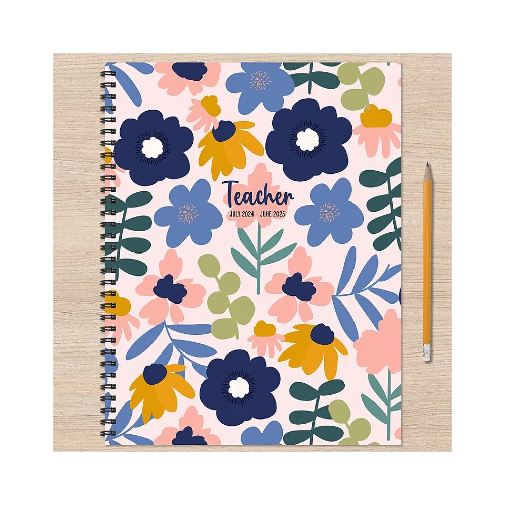 Academic Planners|TF Publishing 2024-2025 Teacher 8.5" x 11" Academic Weekly & Monthly Planner, Paperboard Cover, Multicolor
