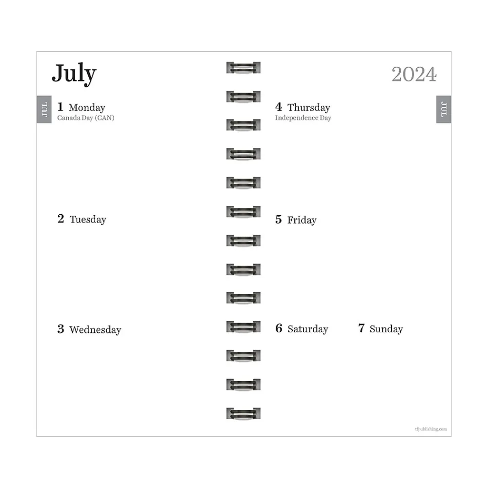 Academic Planners|TF Publishing 2024-2025 True Blue Flowers 3.5" x 6.5" Academic Weekly & Monthly Planner, Paperboard Cover, Multicolor