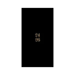 Academic Planners|Willow Creek 2024-2026 Basic Black Academic Monthly Planner, Paper Cover, Black/Brown (47651)