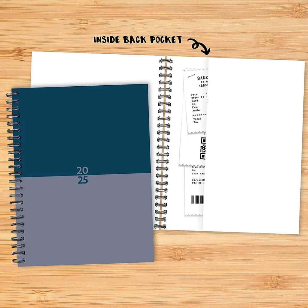 2025 Planners|Willow Creek 2025 Blue Duotone 6.5" x 8.5" Weekly Planner Cover, Blue/Gray (47316)