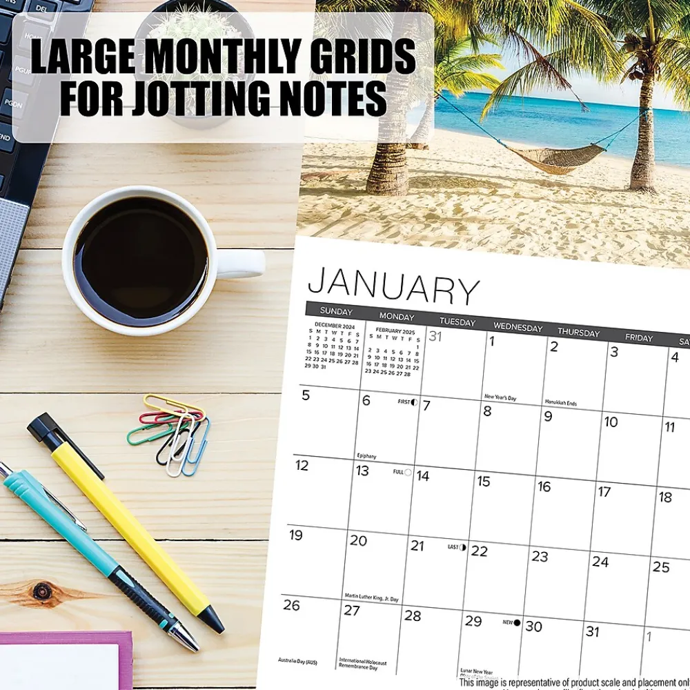 2025 Calendars|Willow Creek 2025 Pun Intended 7" x 7" Monthly Wall Calendar (45930)