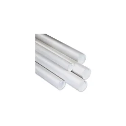 Outlet Unbranded 4" x 26" - White Mailing Tubes with Cap, 15/Case