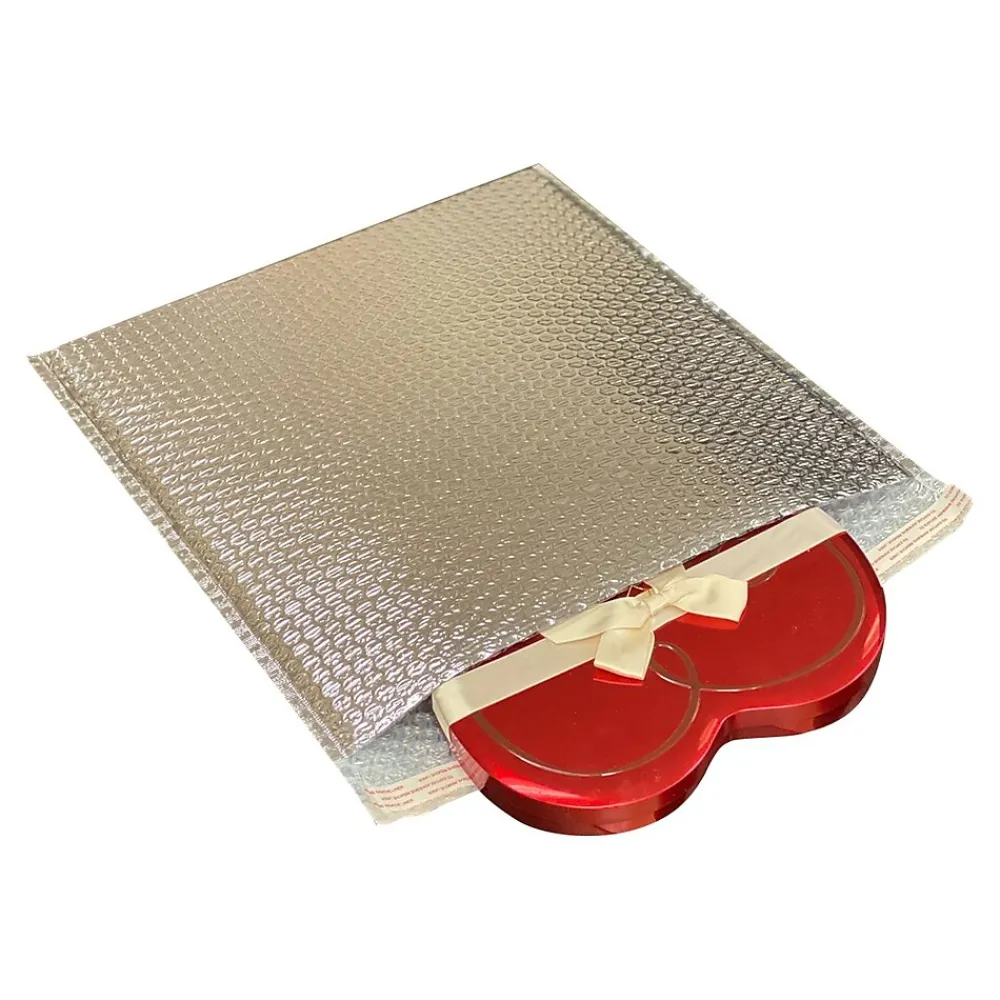 Best NORTECH LABS 15" x 17" Cool Foil Insulated Self-Sealing Bubble Mailers, 50/Box (MB15X17SS)