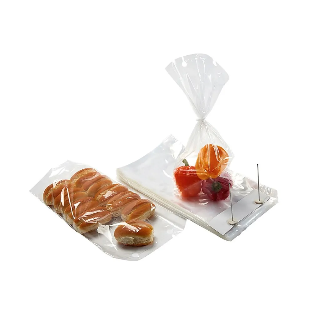 Sale Laddawn 9" x 15" Gusseted Poly Bags, 1 Mil, Clear, 1000/Carton (8026)