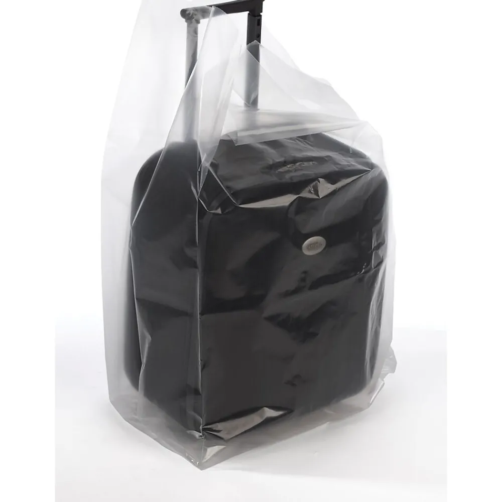 Best SI Products 16" x 36" Gusseted Poly Bags, Bags on a Roll, 3 Mil, Clear, 200/Roll (1755R)