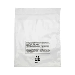 Best Laddawn 12" x 18" Lip & Tape Reclosable Suffocation Warning Poly Bags, 1.5 Mil, Clear, 1000/Carton (16230)