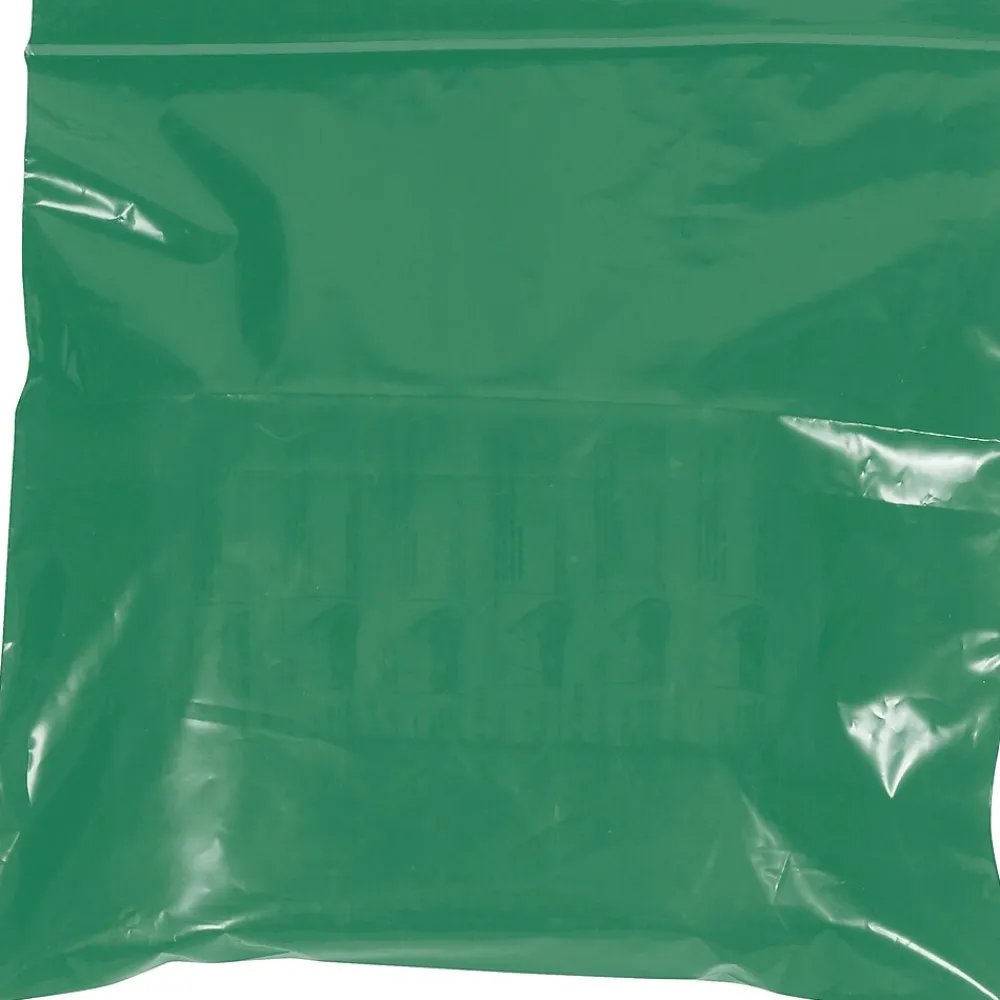 Outlet Partners Brand 8" x 10" Reclosable Poly Bags, 2 Mil, Green, 1000/Carton (PB3635G)