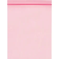 New Partners Brand 3" x 5" Reclosable Poly Bags, 2 Mil, Pink, 1000/Carton (PBAS705)